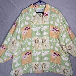 Vintage Piano Women 3x 100% Silk Blouse Retro Inspired CottageCore Whimsy Pastel